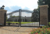 Custom Fancy 8ft Black Wrought Iron Iron Driveway Gate 