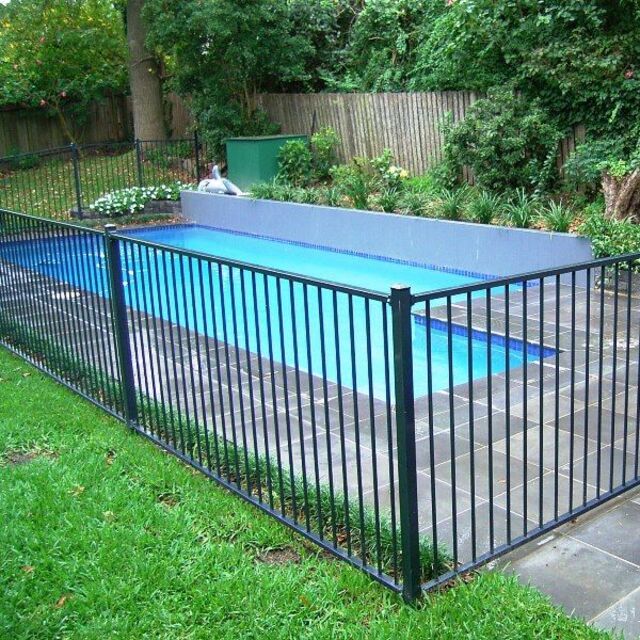 Home Security Steel Aluminum Metal Pool Fence And Walking Gate 