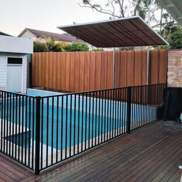 Home Security Steel Aluminum Metal Pool Fence And Walking Gate 