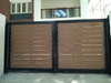 Ce Certificated Motor Automatic Aluminum Frame Semi Privacy Wpc Fence Sliding Gate