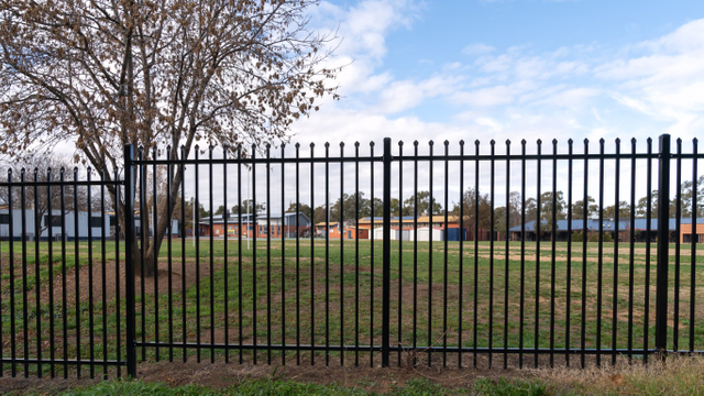 Home Garden Ornamental Black Decorative Metal Wrought Iron Steel Fence