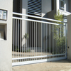  China Factory Easily Assembled Powder Coated Metal Wrought Iron Gate Black Sliding Gates Ornaments