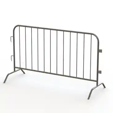 crowd control barriers with bridge foot