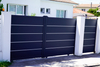 Custom Design Chainmesh Gate Single Walking Gate Security Gate Electric Driveway Gate Metal Aluminum Gate