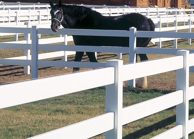 White Color Vinyl Horse Fence Farm Fence 