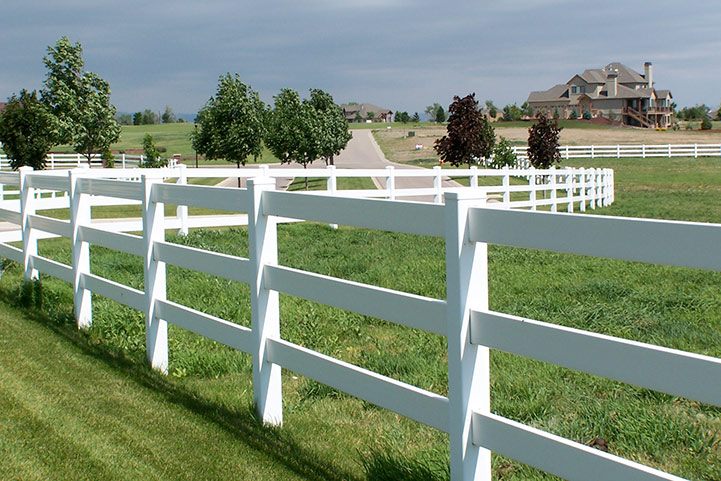 White Color Vinyl Horse Fence Farm Fence 