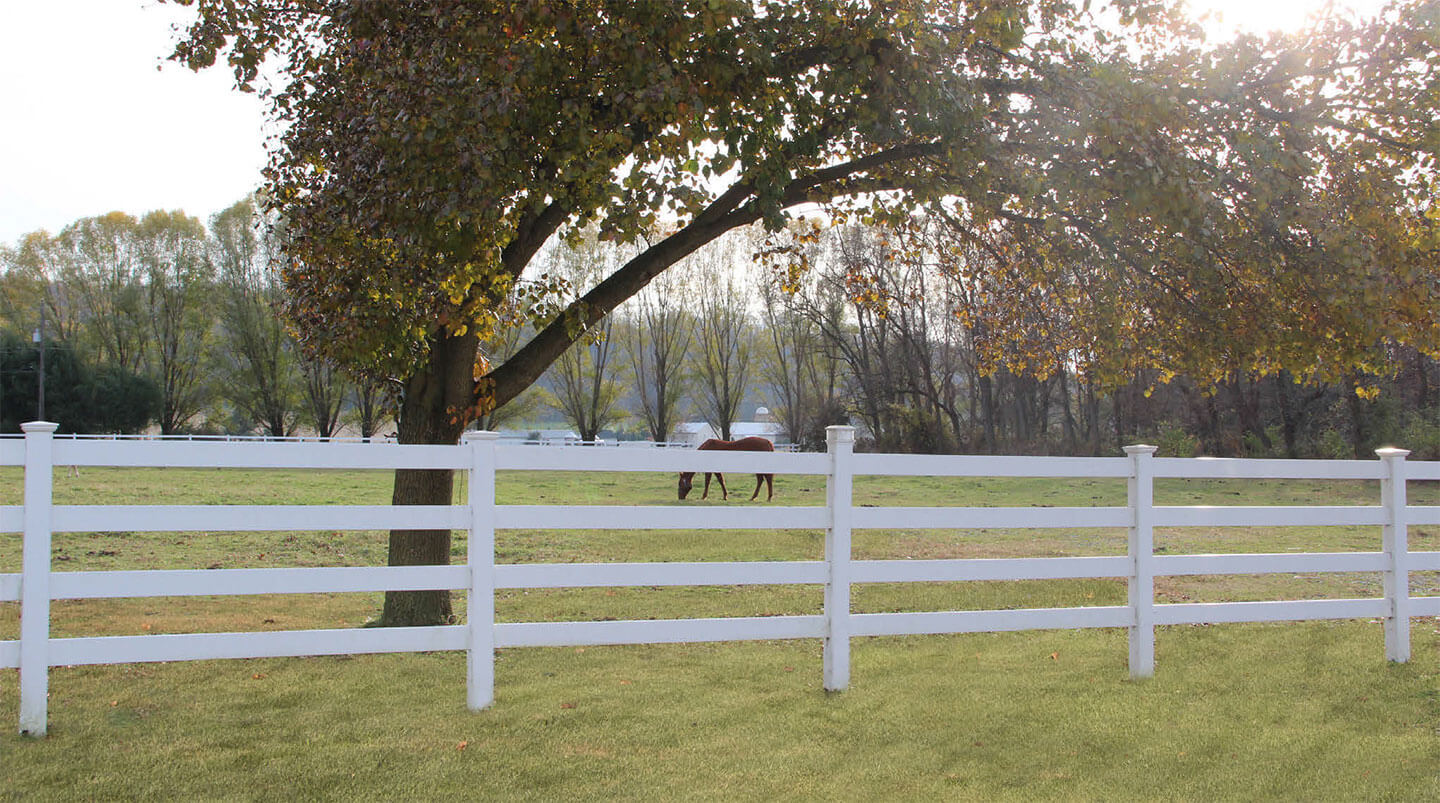 White Color Vinyl Horse Fence Farm Fence 