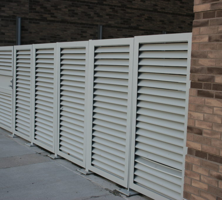 Heavy Duty Strong Ral Powder Coating Welded Aluminum Louver Fence System