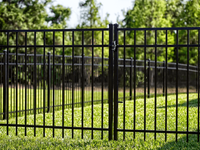 Wholesale 6ftx8ft garden black metal fences anti rust galvanized steel garden fence