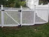 Customized Design Manufacturer Maintenance Free White Pvc Picket Fence Gate 