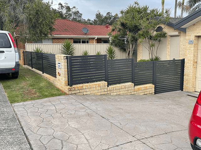 customization garden decorative metal Aluminum Privacy horizontal Slat Screen Fence Panel