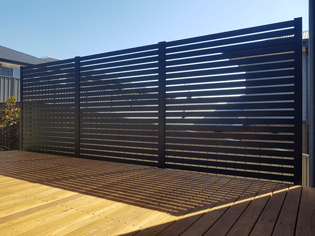 customization garden decorative metal Aluminum Privacy horizontal Slat Screen Fence Panel