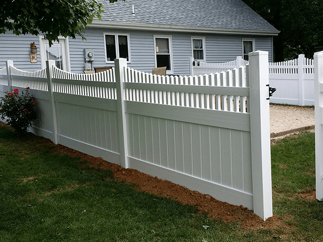 Customized Design Manufacturer Maintenance Free White Pvc Picket Fence Gate 