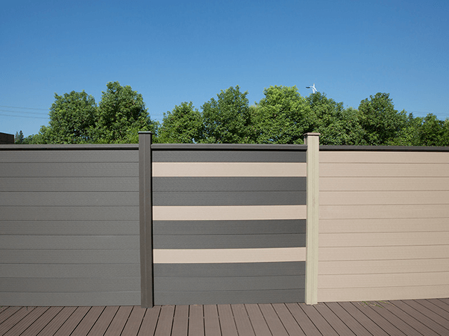 OEM/ODM wood plastic composite wpc fence boards with trellis co-extrusion home garden fence panels better than vinyl pvc fence