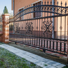 Customized Design Wrought Iron Black Double Gate