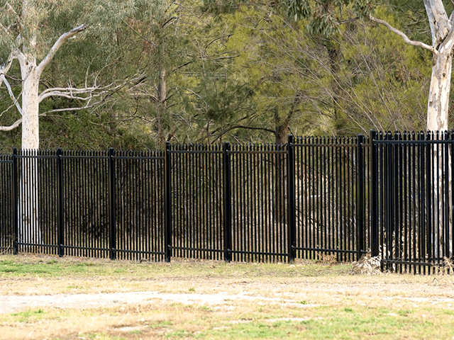 High Quality Powder Coated Black Steel Picket Fence Top Spear Metal Tubular Aluminum Fence Panels for Garden