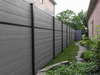 OEM/ODM wood plastic composite wpc fence boards with trellis co-extrusion home garden fence panels better than vinyl pvc fence